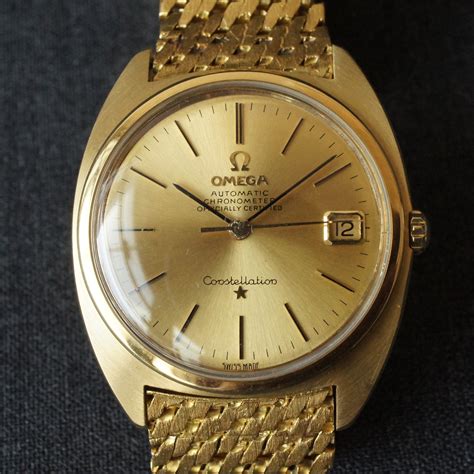 reloj omega constellation oro 18k|omega constellation yellow gold watch.